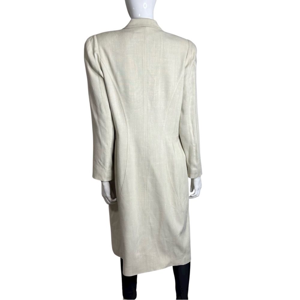 Elie Tahari Light Tan Double Breasted Coat - Picture 5 of 9